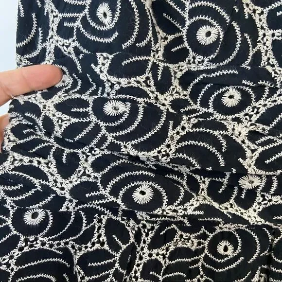 Eliza J Black & White Floral Embroidered Print Dress Size 10 - Picture 5 of 7